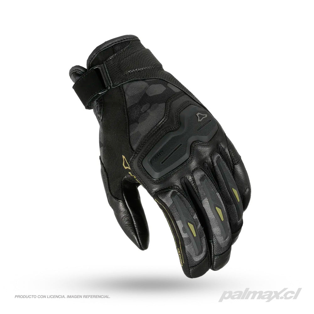 Guantes de verano para moto de calle modelo Haros Camo Black | Macna